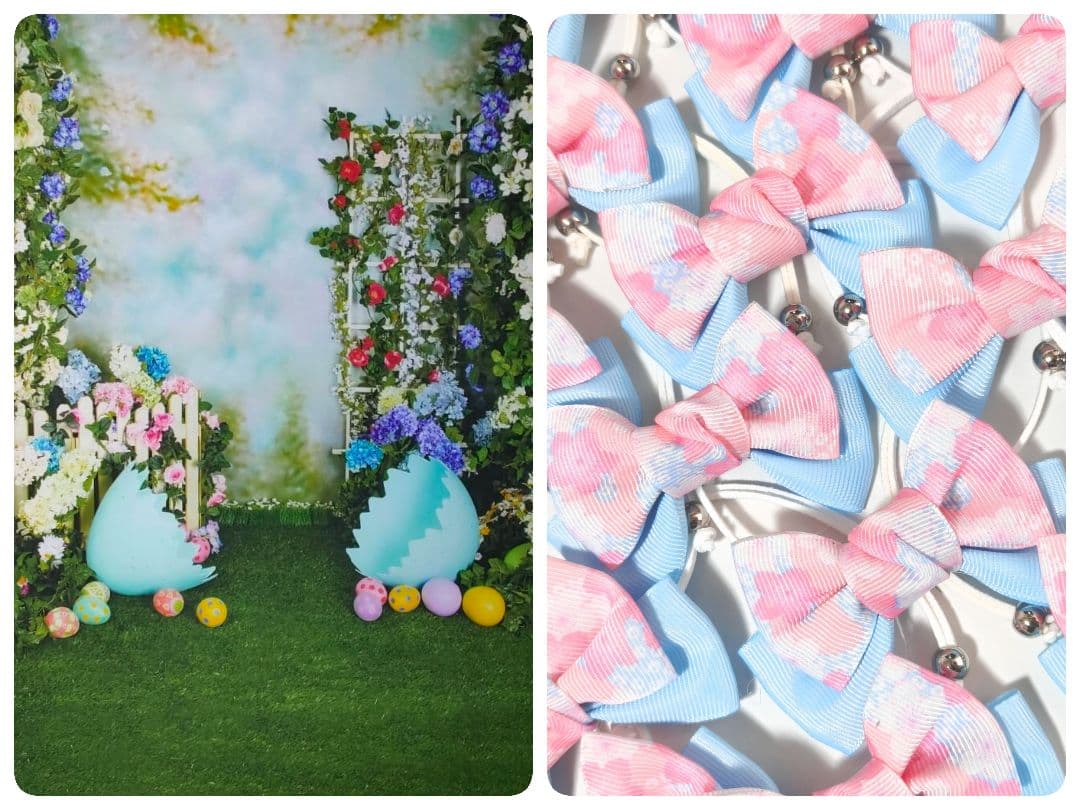 ペットトリミングチョーカー　リボン　桜　春　70個　3月　4月　イースター