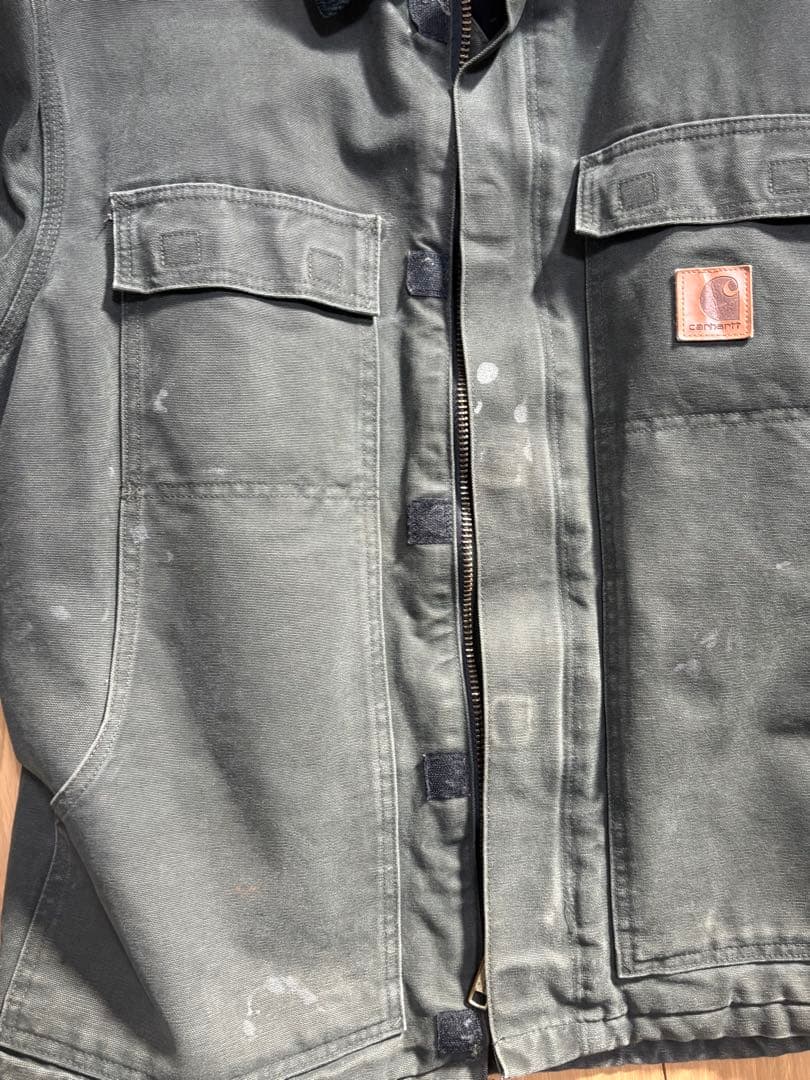 Carhartt ダックジャケット L モスグリーン 裏キルティング