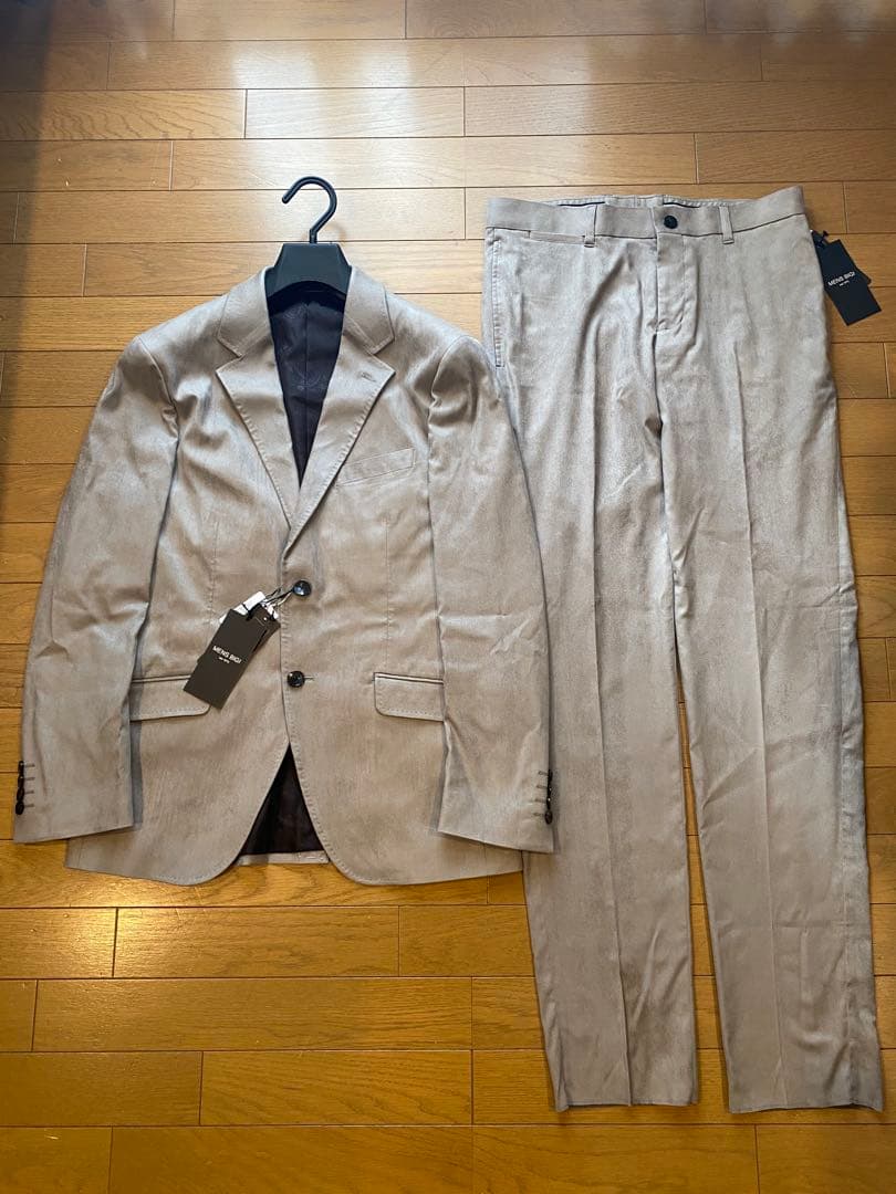 【最終値下げ】【新品】《セットアップ》ストレッチコマスエード ジャケット　パンツ