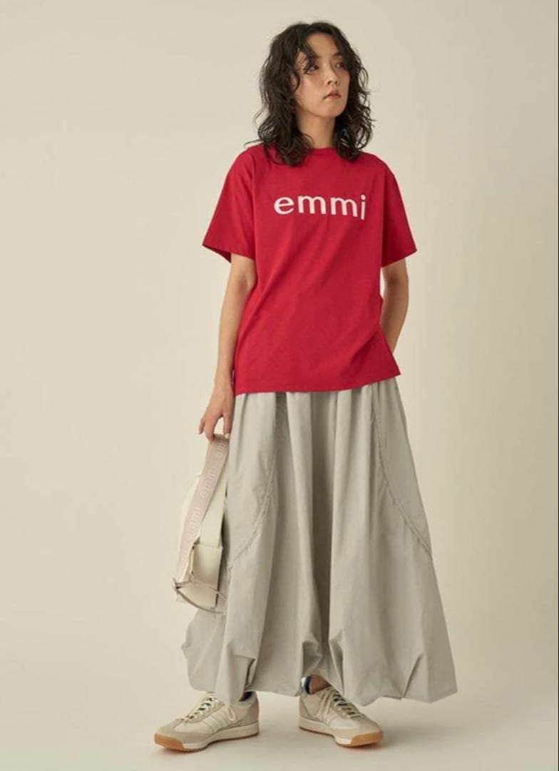 emmi♡ロゴジャガードゴムドロストスカート(LGRY)新品未使用