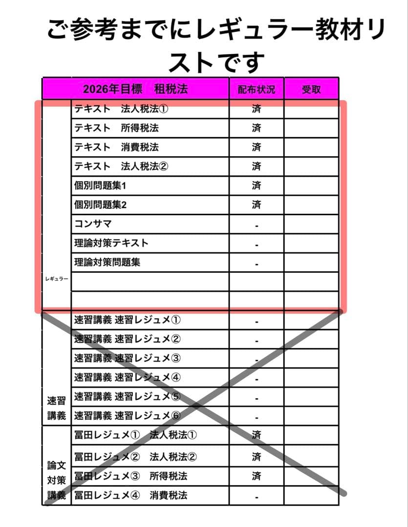 【2026年目標】CPA租税法レギュラーテキスト/問題集/コンサマ他