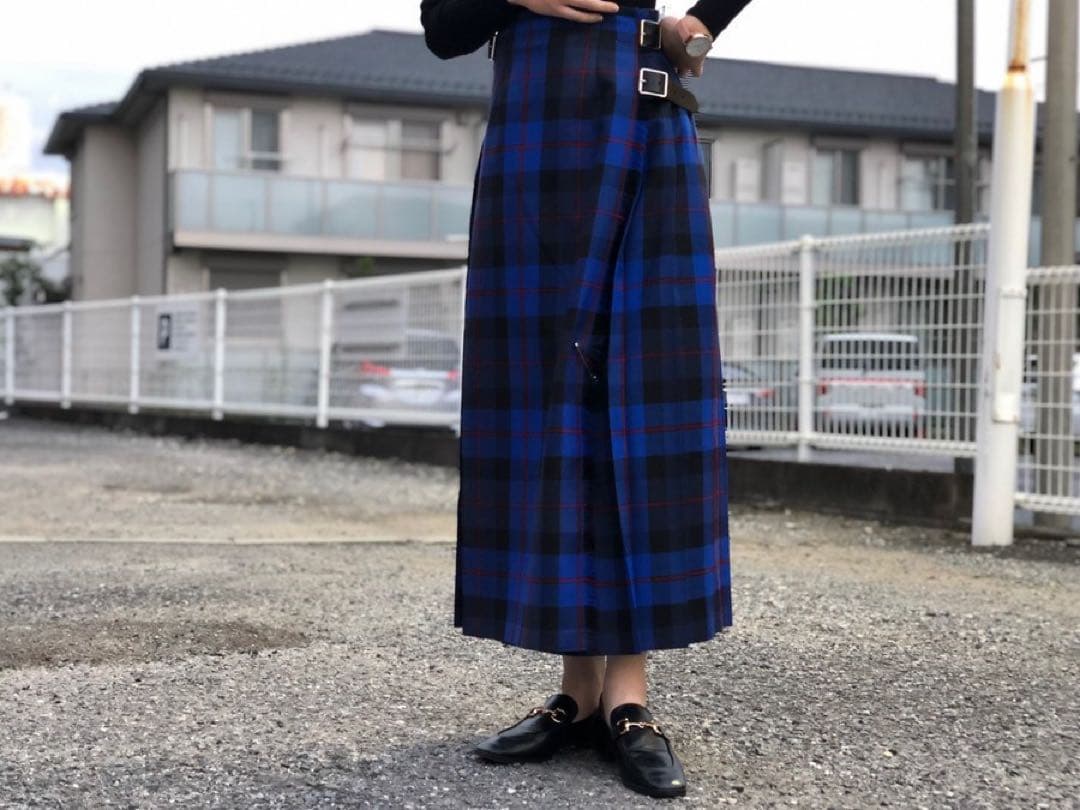 オニールオブダブリン　O'NEIL OF DUBLIN ブルーチェックスカート