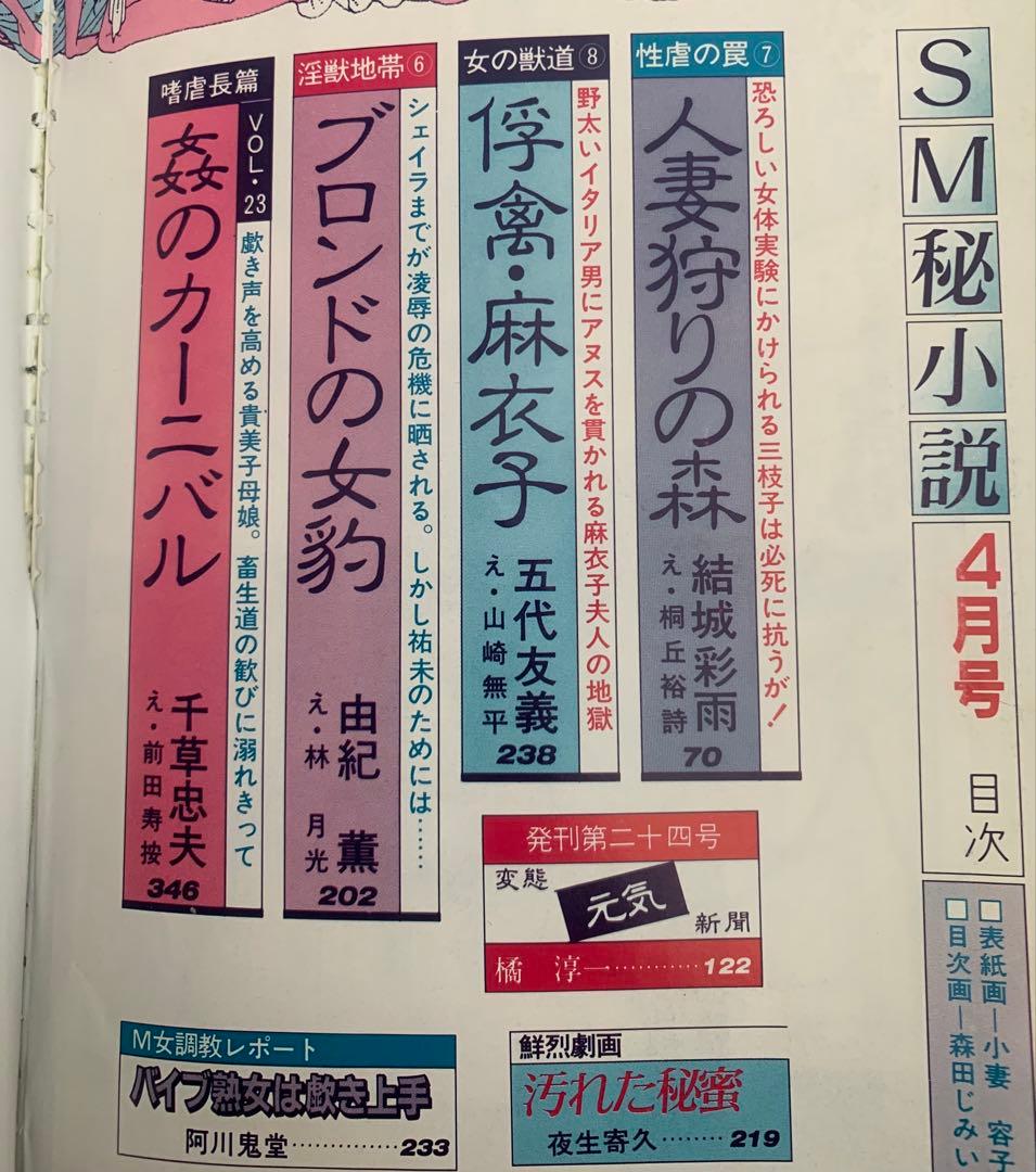 SM秘小説　86.1 86.4 2冊セット