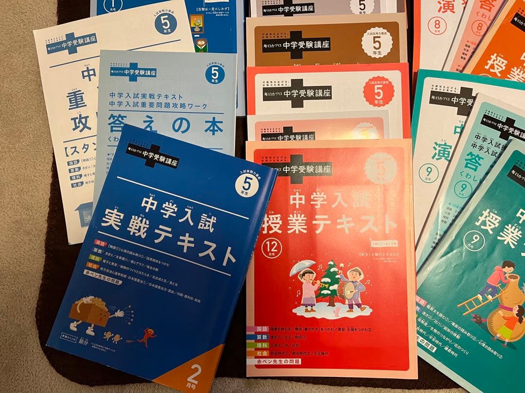 中学受験講座 5年生 考える力プラス Benesse ワーク1年テキスト8〜2月