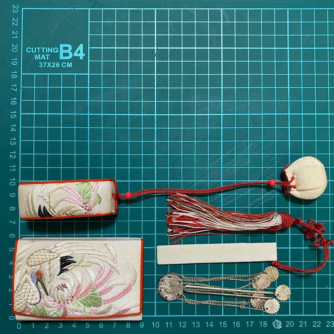アンティーク 三越謹製 手刺繍 筥迫 美品 七五三 和装小物