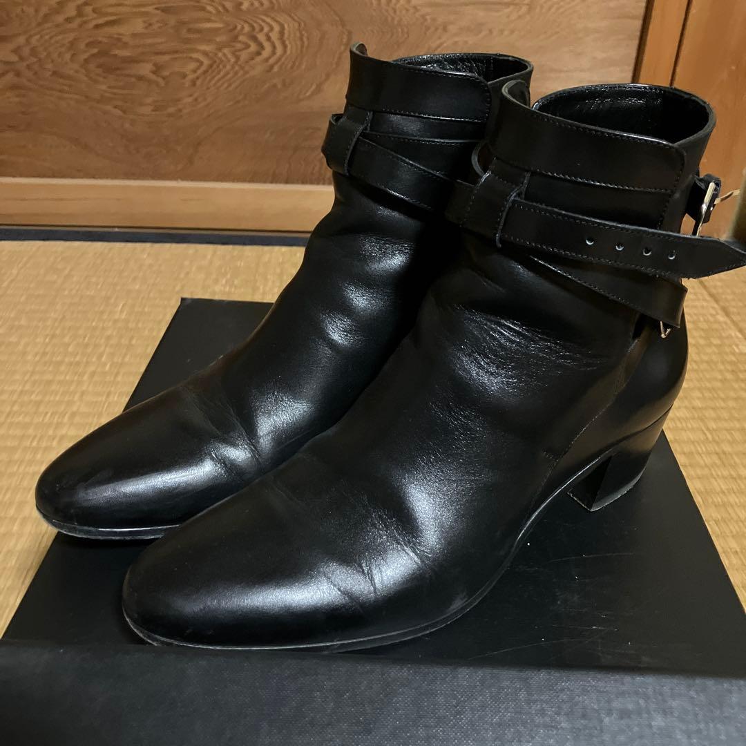 SAINT LAURENT ブラックアンクルブーツ24.0