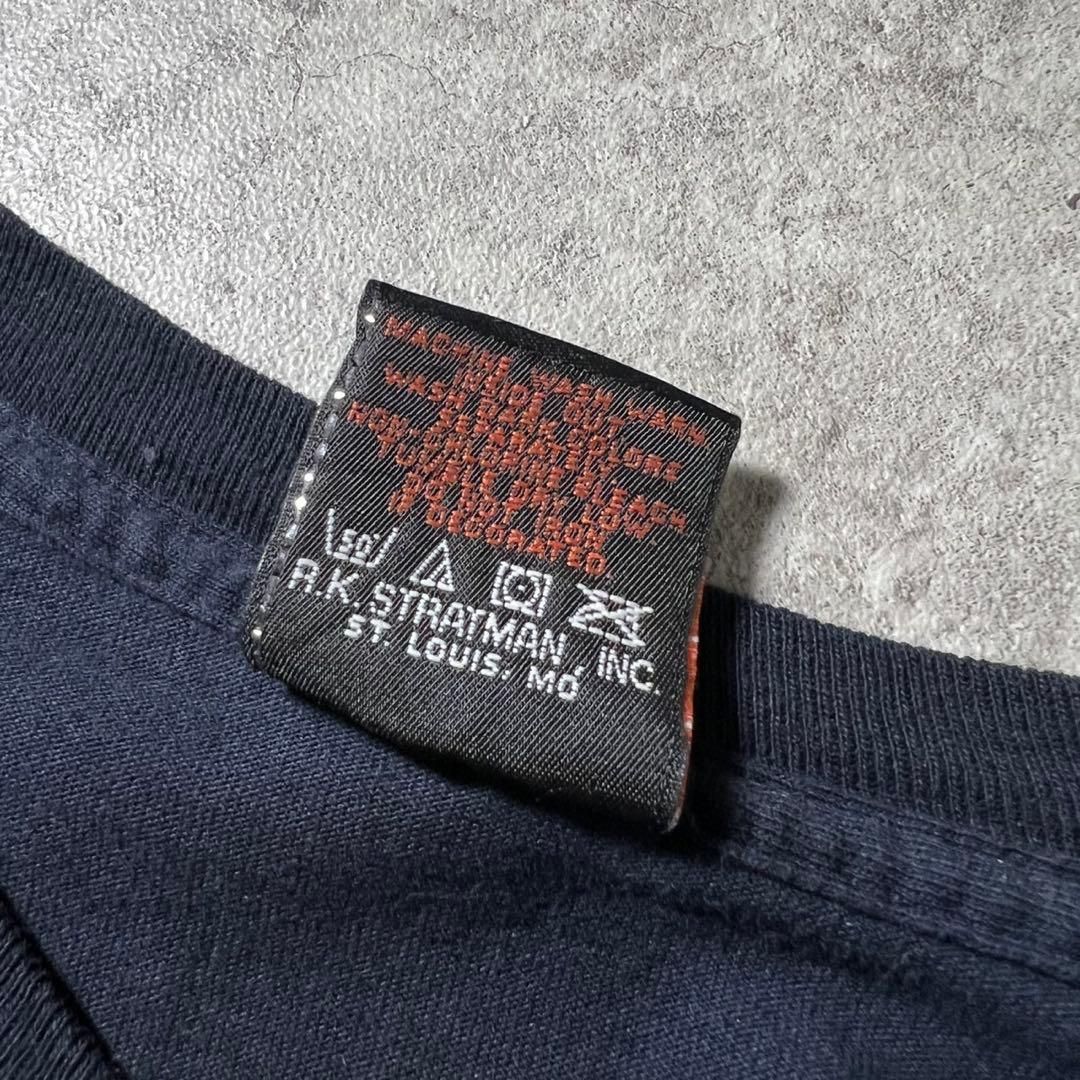00s USA製 ハーレー イーグル 袖ファイヤー 両面ロンT M