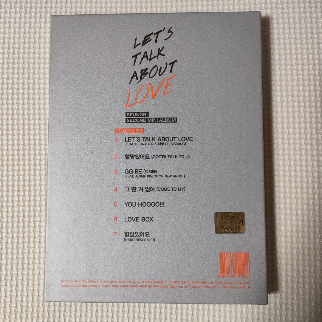 BIGBANG スンリ LET'S TALK ABOUT LOVE 韓国盤CD
